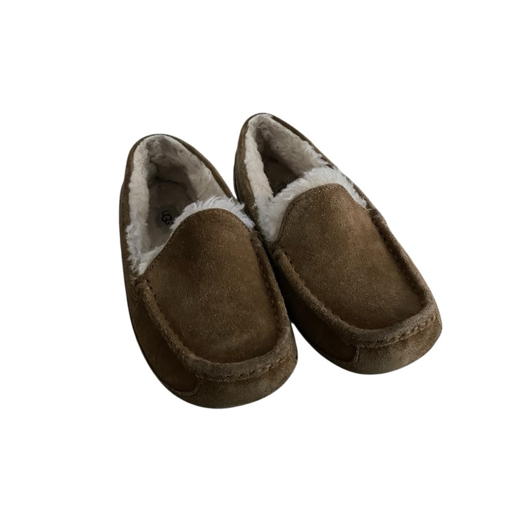 UGG Ansley Brown and White Cozy Slippers Women Size 5 - Picture 2 of 9